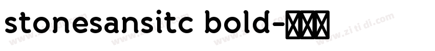 stonesansitc bold字体转换